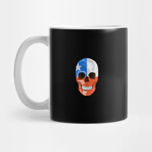 Chile Flag Skull - Gift for Chilean With Roots From Chile Mug